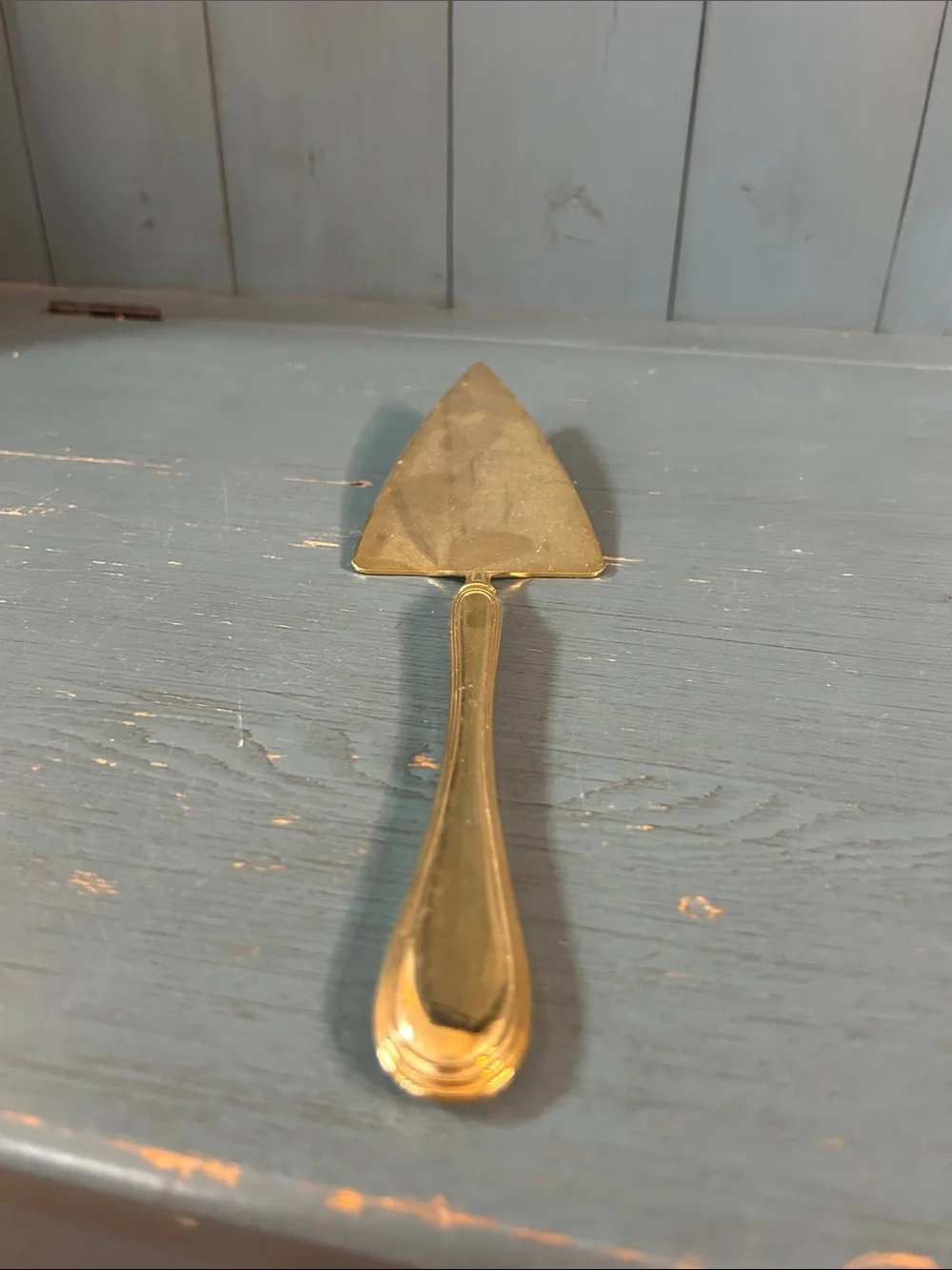 Vintage Clarendon Gold Plated Cake Server - Elegant & Classic